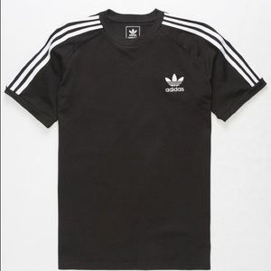 adidas 3-Stripes Black Ringer T-Shirt